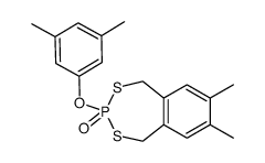 7-(3,5-Dimethyl-phenoxy)-2,3-dimethyl-5,9-dihydro-6,8-dithia-7-phospha-benzocycloheptene 7-oxide Structure