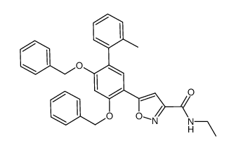 5-(4,6-bis-benzyloxy-2'-methyl-biphenyl-3-yl)-isoxazole-3-carboxylic acid ethylamide结构式