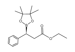 ethyl (3S)-3-phenyl-3-(4,4,5,5-tetramethyl-1,3,2-dioxaborolan-2-yl)propanoate结构式