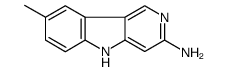 8-methyl-5H-pyrido[4,3-b]indol-3-amine结构式