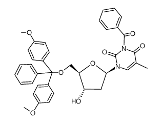 5'-O-DMTr-N3-benzoylthymidine结构式