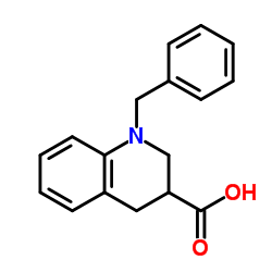 1-Benzyl-1,2,3,4-tetrahydro-3-quinolinecarboxylic acid Structure