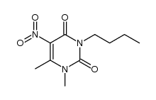 3-butyl-1,6-dimethyl-5-nitro-1H-pyrimidine-2,4-dione结构式