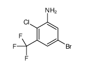 5-BROMO-2-CHLORO-3-TRIFLUOROMETHYLANILINE结构式