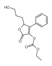 ethyl (5-(3-hydroxypropyl)-2-oxo-4-phenyl-2,5-dihydrofuran-3-yl) carbonate结构式