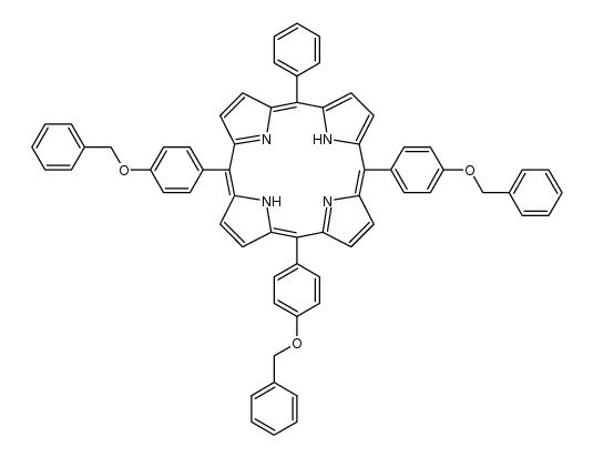 5-phenyl-10,15,20-tris[(4-benzyloxy)phenyl]porphine Structure