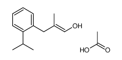acetic acid,2-methyl-3-(2-propan-2-ylphenyl)prop-1-en-1-ol Structure