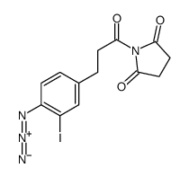 N-(3-(4-azido-3-iodophenyl)propionyl)succinimide结构式