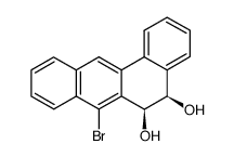 (5R,6S)-7-Bromo-5,6-dihydro-benzo[a]anthracene-5,6-diol结构式