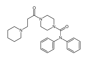 N,N-diphenyl-4-(3-piperidin-1-ylpropanoyl)piperazine-1-carboxamide结构式