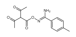 p-toluamide O-(α-acetylacetoacetyl)oxime结构式