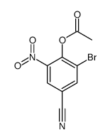 (2-bromo-4-cyano-6-nitrophenyl) acetate Structure