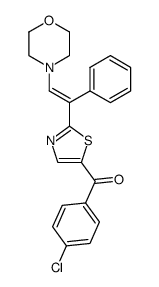 (4-Chloro-phenyl)-[2-((E)-2-morpholin-4-yl-1-phenyl-vinyl)-thiazol-5-yl]-methanone Structure