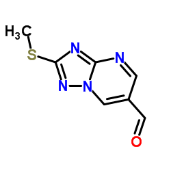 2-(Methylsulfanyl)[1,2,4]triazolo[1,5-a]pyrimidin-6-carbaldehyd Structure