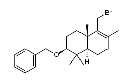 (3S,4aR,8aS)-3-(benzyloxy)-8-(bromomethyl)-4,4,7,8a-tetramethyl-1,2,3,4,4a,5,6,8a-octahydronaphthalene Structure