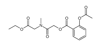 2-Acetoxy-benzoic acid (ethoxycarbonylmethyl-methyl-carbamoyl)-methyl ester Structure