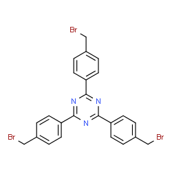 2,4,6-三-(4-溴甲基-苯基)-[1,3,5]三嗪结构式