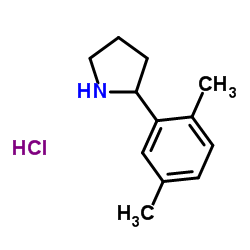 2-(2,5-Dimethylphenyl)pyrrolidine hydrochloride (1:1)结构式