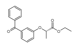 (S)-(-) ethyl 2-(3-benzoylphenoxy)propionate Structure