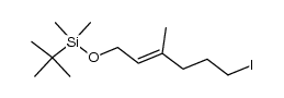 (E)-1-tert-Butyldimethylsilyloxy-6-iodo-3-methylhex-2-ene结构式
