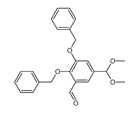 3,4-dibenzyloxy-5-formylbenzaldehyde dimethyl acetal结构式