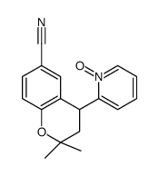 2,2-dimethyl-4-(1-oxidopyridin-1-ium-2-yl)-3,4-dihydrochromene-6-carbonitrile结构式