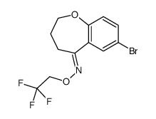 (E)-7-bromo-N-(2,2,2-trifluoroethoxy)-3,4-dihydro-2H-1-benzoxepin-5-imine结构式