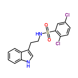 2,5-Dichloro-N-[2-(1H-indol-3-yl)ethyl]benzenesulfonamide结构式