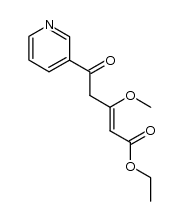 ethyl 3-methoxy-5-oxo-5-(pyridin-3-yl)pent-2-enoate Structure