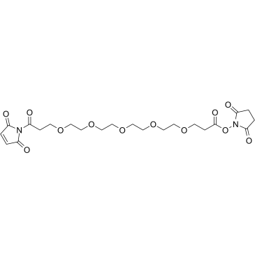 Mal-CO-PEG5-NHS ester Structure