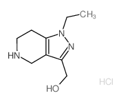 (1-ethyl-4,5,6,7-tetrahydro-1H-pyrazolo[4,3-c]pyridin-3-yl)methanol(SALTDATA: 2HCl)结构式