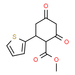 Methyl 2,4-dioxo-6-(2-thienyl)-cyclohexanecarboxylate structure