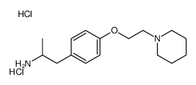 Benzeneethanamine, alpha-methyl-4-(2-(1-piperidinyl)ethoxy)-, dihydroc hloride, hydrate (2:4:1) structure