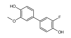 4-(3-fluoro-4-hydroxyphenyl)-2-methoxyphenol结构式
