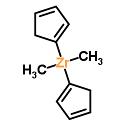 Di-1,3-cyclopentadien-1-yl(dimethyl)zirconium Structure