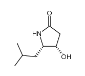 (4S,5S)-5-isobutyl-4-hydroxy-2-oxopyrrolidine结构式