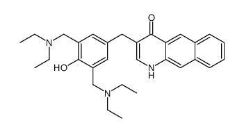 3-[[3,5-bis(diethylaminomethyl)-4-hydroxyphenyl]methyl]-1H-benzo[g]quinolin-4-one结构式