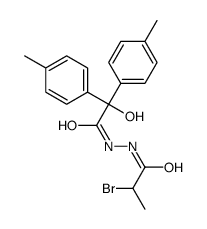 2-bromo-N'-[2-hydroxy-2,2-bis(4-methylphenyl)acetyl]propanehydrazide结构式