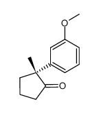 (2R)-2-methyl-2-[3-(methyloxy)-phenyl]cyclopentanone结构式