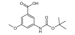 3-(tert-butoxycarbonylamino)-5-methoxybenzoic acid结构式