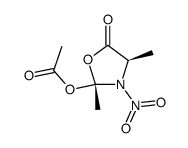 (2R,4R)-2,4-dimethyl-3-nitro-5-oxooxazolidin-2-yl acetate Structure