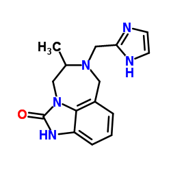 6-(1H-Imidazol-2-ylmethyl)-5-methyl-4,5,6,7-tetrahydroimidazo[4,5,1-jk][1,4]benzodiazepin-2(1H)-one结构式
