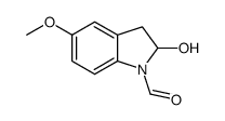 2-Hydroxy-5-methoxy-1-indolinecarbaldehyde结构式