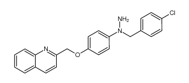 1-(4-chlorophenylmethyl)-1-(4-(quinolin-2-ylmethoxy)phenyl)hydrazine Structure