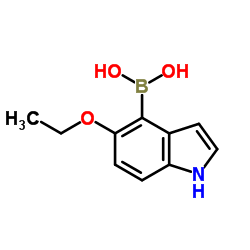 (5-Ethoxy-1H-indol-4-yl)boronic acid结构式