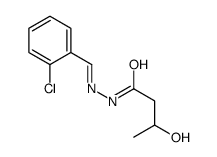 N-[(E)-(2-chlorophenyl)methylideneamino]-3-hydroxybutanamide结构式