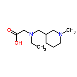 N-Ethyl-N-[(1-methyl-3-piperidinyl)methyl]glycine结构式