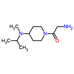 2-Amino-1-{4-[isopropyl(methyl)amino]-1-piperidinyl}ethanone结构式