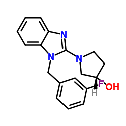 (S)-1-[1-(3-Fluoro-benzyl)-1H-benzoimidazol-2-yl]-pyrrolidin-3-ol结构式