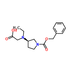 N-{(3R)-1-[(Benzyloxy)carbonyl]-3-pyrrolidinyl}-N-ethylglycine Structure